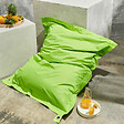OVIALA - Pouf de jardin en polyester vert 180 x 145 cm - Solys - vignette
