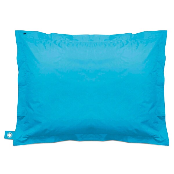 OVIALA - Pouf de jardin polyester bleu azur 140 x 120 cm - Solys - large
