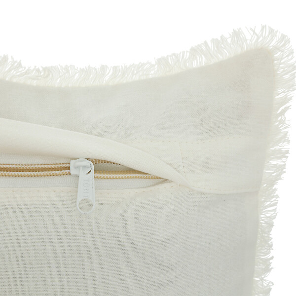 ATMOSPHERA - Coussin décoratif Blanc nid d'abeille 30 x 50 cm - large