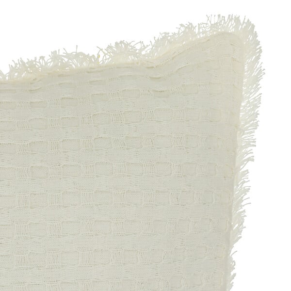 ATMOSPHERA - Coussin décoratif Blanc nid d'abeille 45 x 45 cm - large