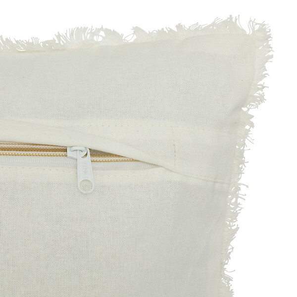 ATMOSPHERA - Coussin décoratif Blanc nid d'abeille 45 x 45 cm - large