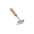 VITO - Rateau de jardin 5 dents Manche bois Inox et Fer forgé à la main  VITO - vignette