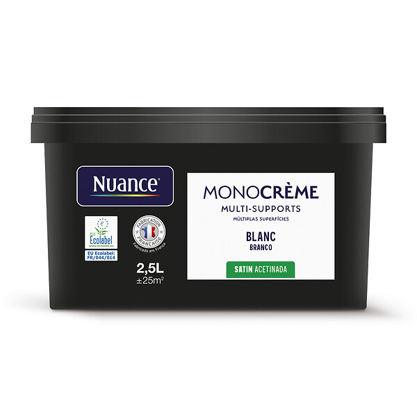 NUANCE - Peinture Monocrème - Blanc - Satin - 2,5L - large