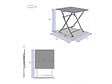 HESPERIDE - Table d'appoint carrée pliante Greensboro Graphite - 40 x 40 cm - Hespéride - vignette