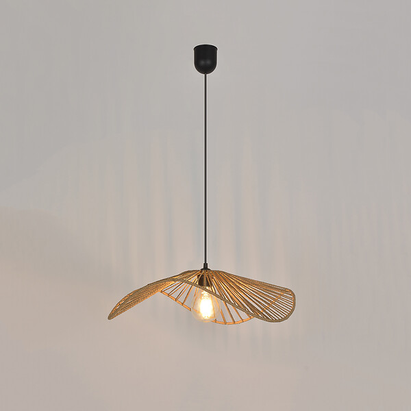 COREP - Suspension capeline naturel SAHARA D48 metal papier tresse E27 15W - large