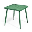 OVIALA - Table de jardin carrée en aluminium vert olive - Bristol - vignette
