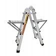 SECURY-T - Échelle articulée pliante et télescopique en aluminium 4x4 marches 3,88m + 2 tablettes - vignette