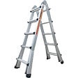 SECURY-T - Échelle articulée pliante et télescopique en aluminium 4x5 marches 4,96m + 2 tablettes - vignette