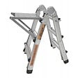 SECURY-T - Échelle articulée pliante et télescopique en aluminium 4x3 marches 2,81m + 1 tablette - vignette