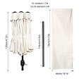 VOUNOT - Parasol Jardin Double Aluminium 150 x 300 cm beige - vignette