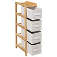 5 FIVE SIMPLY SMART - Meuble Étagère en Bambou avec 4 paniers H 78.5 cm - vignette