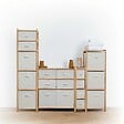 5 FIVE SIMPLY SMART - Meuble Étagère en Bambou avec 4 paniers H 78.5 cm - vignette