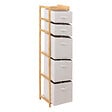 5 FIVE SIMPLY SMART - Meuble Étagère en Bambou avec 5 paniers H 144.3 cm - vignette
