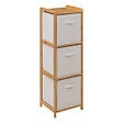 5 FIVE SIMPLY SMART - Meuble Étagère en Bambou avec 3 paniers H 109.5 cm - vignette