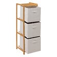 5 FIVE SIMPLY SMART - Meuble Étagère en Bambou avec 3 paniers H 109.5 cm - vignette