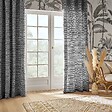 ATMOSPHERA - Rideau à œillets Jacquard Bleu Egéen 130 x 260 cm - vignette