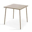 OVIALA - Ensemble table de terrasse et 2 chaises bistrot en acier taupe - Palavas - vignette