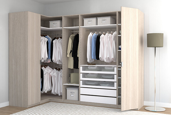 MODE DE VIE - Colonne d'angle Rubyx - Blanc - 100x230x58cm - large