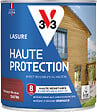 V33 BOIS - Lasure Haute Protection 8 ans satin rouge basque 0,75 L - vignette