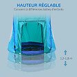 OUTSUNNY - Balançoire nid d'oiseau ronde balançoire panier Ø 1,1 x 1,5H m - tente amovible incluse - accessoires inclus bleu - vignette