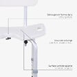HOMCOM - Chaise de douche siège de douche ergonomique hauteur assise réglable pieds antidérapants charge max. 136 Kg alu HDPE blanc - vignette