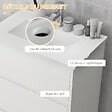 KLEANKIN - Meuble sous-vasque - vasque céramique incluse - 2 tiroirs - dim. 61L x 37l x 88H cm - blanc laqué - vignette