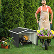 OUTSUNNY - Abri de jardin pour tondeuse à gazon robot-tondeuse - garage tondeuse robot - tôle acier ondulé gris blanc - vignette