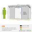 OUTSUNNY - Abri de jardin - remise pour outils - cabanon portes verrouillables - dim. 2,8L x 1,3l x 1,72H m - tôle d'acier gris noir - vignette