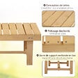 OUTSUNNY - Banc de jardin 2 places style rural chic assise à lattes dim. 110L x 38l x 35H cm bois de sapin pré-huilé - vignette