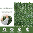 OUTSUNNY - Haie artificielle brise-vue décoration rouleau 3L x 1H m feuillage réaliste anti-UV vert - vignette
