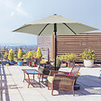 OUTSUNNY - Parasol inclinable octogonal  Ø 2,65 x 2,35H m métal époxy noir polyester haute densité 180 g/m² gris clair - vignette