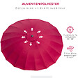 OUTSUNNY - Parasol inclinable rond avec manivelle métal fibre de verre Ø 2,55 m polyester haute densité bordeaux - vignette
