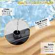 OUTSUNNY - Pied de parasol lot de 4 dalles pour parasol à lester dim. tot. 100L x 100l x 6,8H cm HDPE surface granuleuse noir - vignette