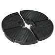 OUTSUNNY - Pied de parasol lot de 4 dalles pour parasol à lester dim. tot. 100L x 100l x 8H cm HDPE aspect rotin noir - vignette