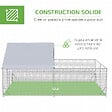 PAWHUT - Enclos poulailler chenil 12 m² - parc grillagé dim 4L x 3l x 1,95H m - espace couvert - acier galvanisé - vignette