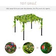 OUTSUNNY - Pergola autoportante style contemporain - toit terrasse à décorer - dim. 3L x 3l x 2,3H m - métal époxy anticorrosion noir - vignette