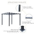 OUTSUNNY - Pergola autoportante style contemporain - toit terrasse à décorer - dim. 3L x 3l x 2,3H m - métal époxy anticorrosion noir - vignette