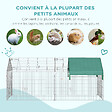 PAWHUT - PawHut Parc enclos métal époxy cage extérieure dim. 2,20L x 1,03l x 1,03H m 3 portes et trappe surface abrité PE vert - vignette