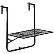 OUTSUNNY - Table suspendue de balcon pliable dim. plateau 60L x 40l cm hauteur réglable 57-72H cm métal époxy noir - vignette