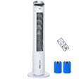 HOMCOM - HOMCOM Ventilateur colonne rafraichisseur d'air humidificateur 3 en 1 - puissance 60 W - oscillant, silencieux - timer, 3 modes, 3 vitesses - télécommande incluse - blanc - vignette