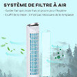 HOMCOM - HOMCOM Ventilateur colonne rafraichisseur d'air humidificateur 3 en 1 - puissance 60 W - oscillant, silencieux - timer, 3 modes, 3 vitesses - télécommande incluse - blanc - vignette