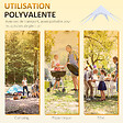 OUTSUNNY - Tente de jardin XXL en étoile bâche anti-pluie voile d'ombrage toile de camping 10L x 10l x 4H m polyester haute densité 210D imperméable bleu clair - vignette