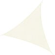 OUTSUNNY - Voile d'ombrage triangulaire grande taille 4 x 4 x 4 m polyéthylène haute densité résistant aux UV crème - vignette