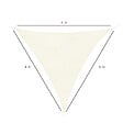 OUTSUNNY - Voile d'ombrage triangulaire grande taille 4 x 4 x 4 m polyéthylène haute densité résistant aux UV crème - vignette