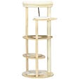 PAWHUT - Arbre à chat style nordique griffoir sisal naturel 4 plateformes coussins panier d'observation amovible bois pin panneaux bois clair - vignette