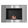 HOMCOM - Cheminée bioéthanol murale design Bauhaus 1 brûleur 0,9 L couverture 20-25 m² acier inox brossé - vignette