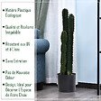 OUTSUNNY - Cactus artificiel grand réalisme plante artificielle grande taille dim. à˜ 17 x 100H cm vert - vignette