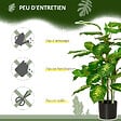 HOMCOM - Arbre artificiel plante artificielle Calathea H. 95 cm tronc branches lichen feuilles grand réalisme pot inclus - vignette