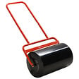 OUTSUNNY - Rouleau à  gazon jardin en acier avec poignée dim. 59L x 32l x 107H cm lestage max. 38 L rouge noir - vignette