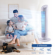 HOMCOM - HOMCOM Ventilateur colonne tour oscillant silencieux 45 W 3 vitesses 27L x 27l x 75H cm blanc - vignette